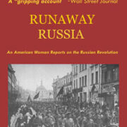 Scene of crowd marching and title of Runaway Russia